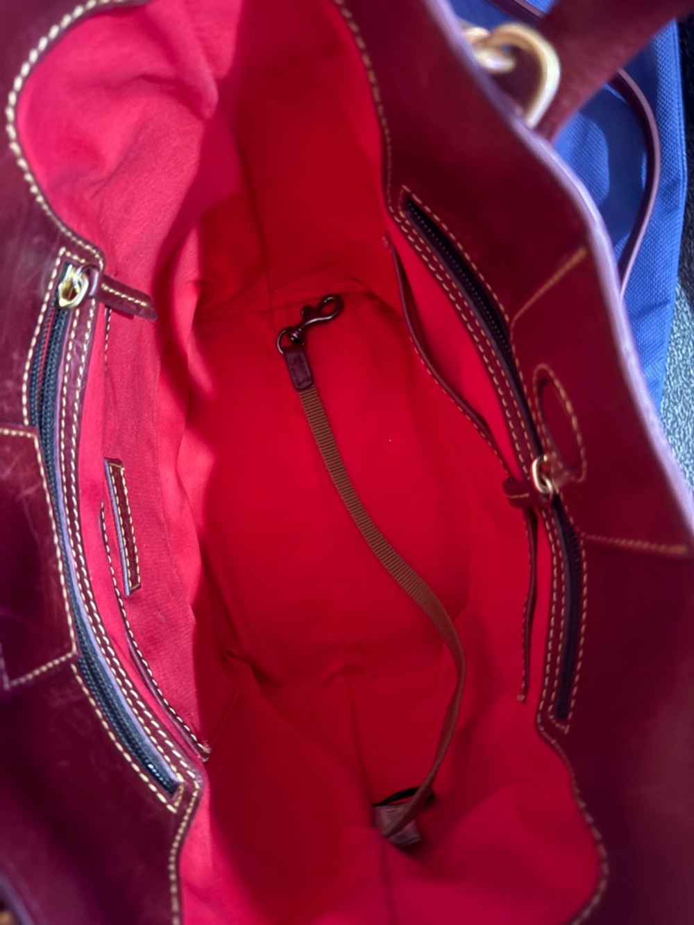 Dooney & Bourke Florentine Brinley Bordeaux Satchel Top Handle Bag - Picture 4 of 14